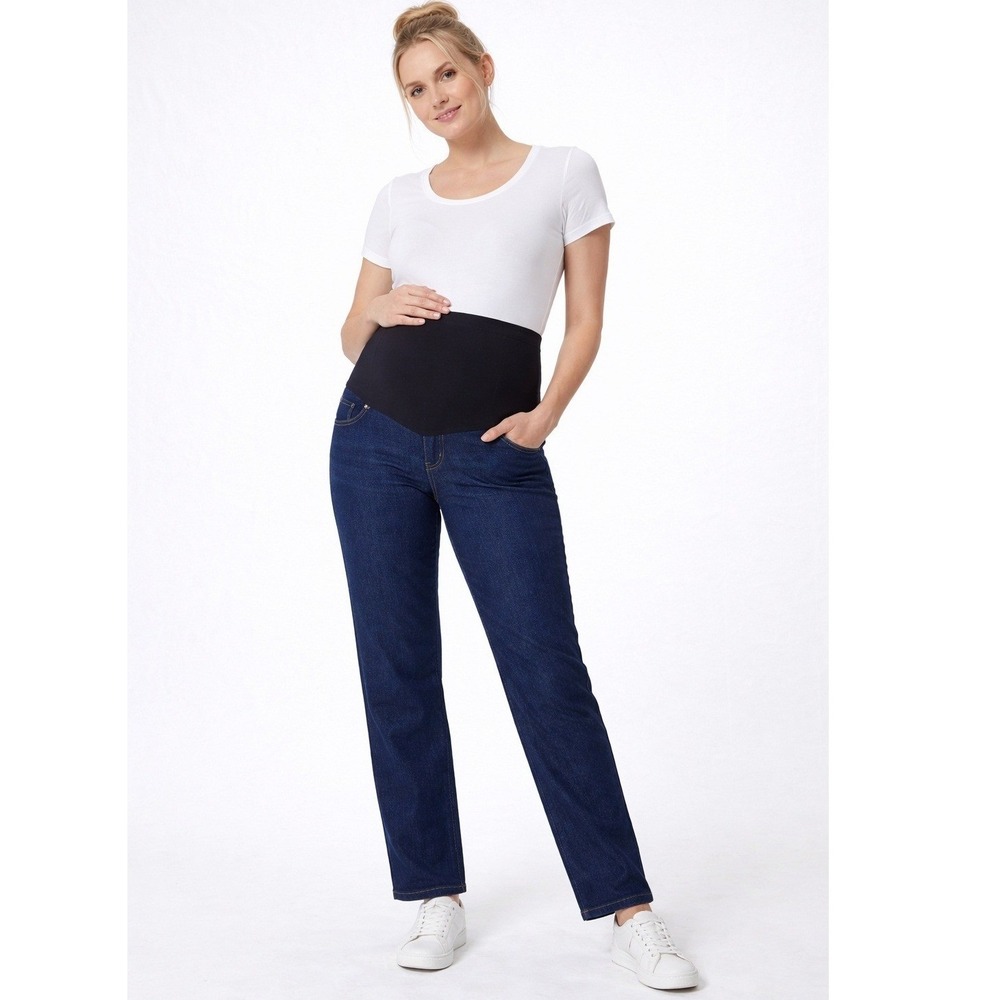 *NWT* Time and Tru Maternity Jeans Women Sz. S Blue Full Belly Panel